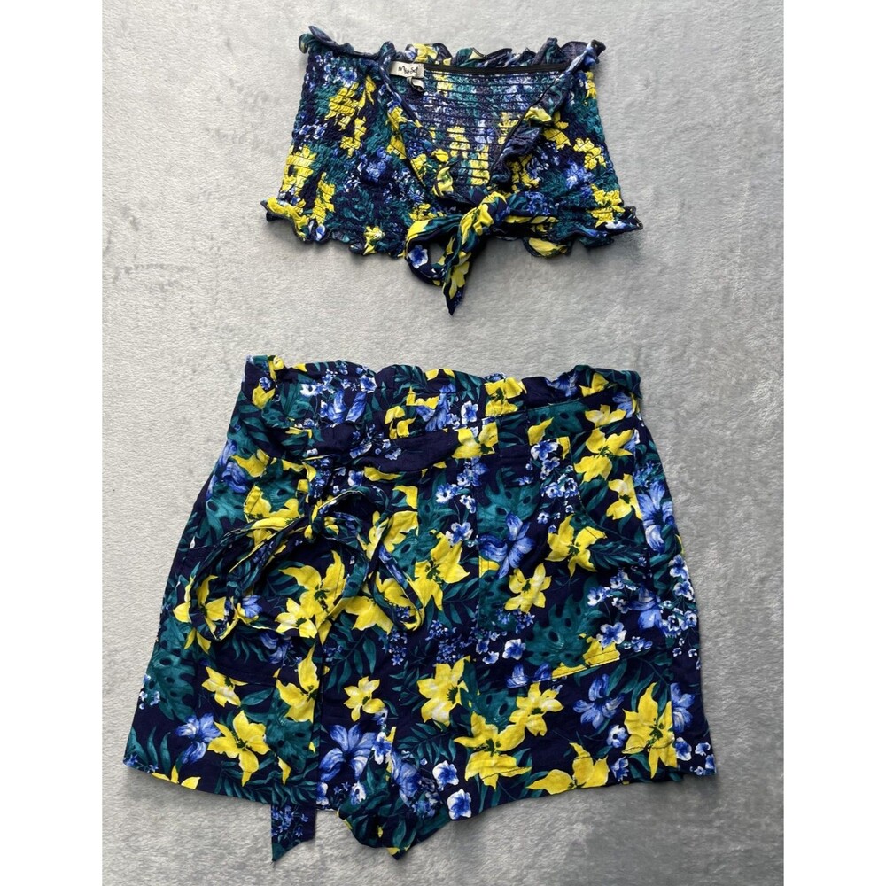 Small Floral Halter Smocked s Matching Shorts Set